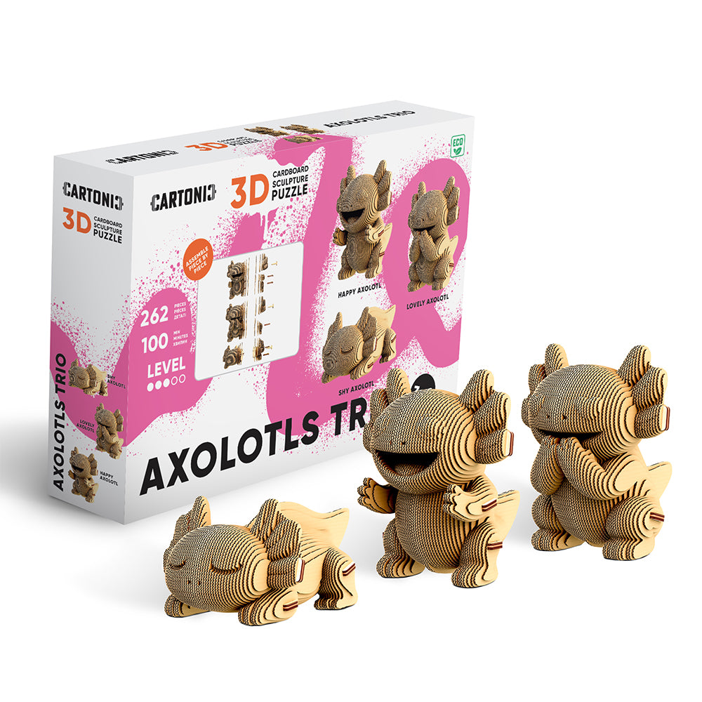 Cartonic AXOLOTLS TRIO 3D Puzzle