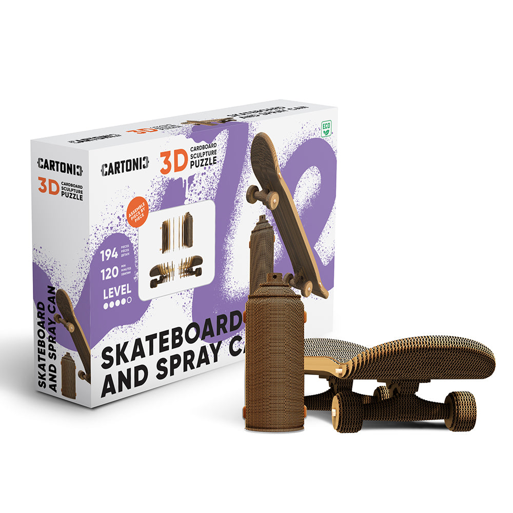 Cartonic SKATEBOARD & SPRAY CAN 3D Puzzle