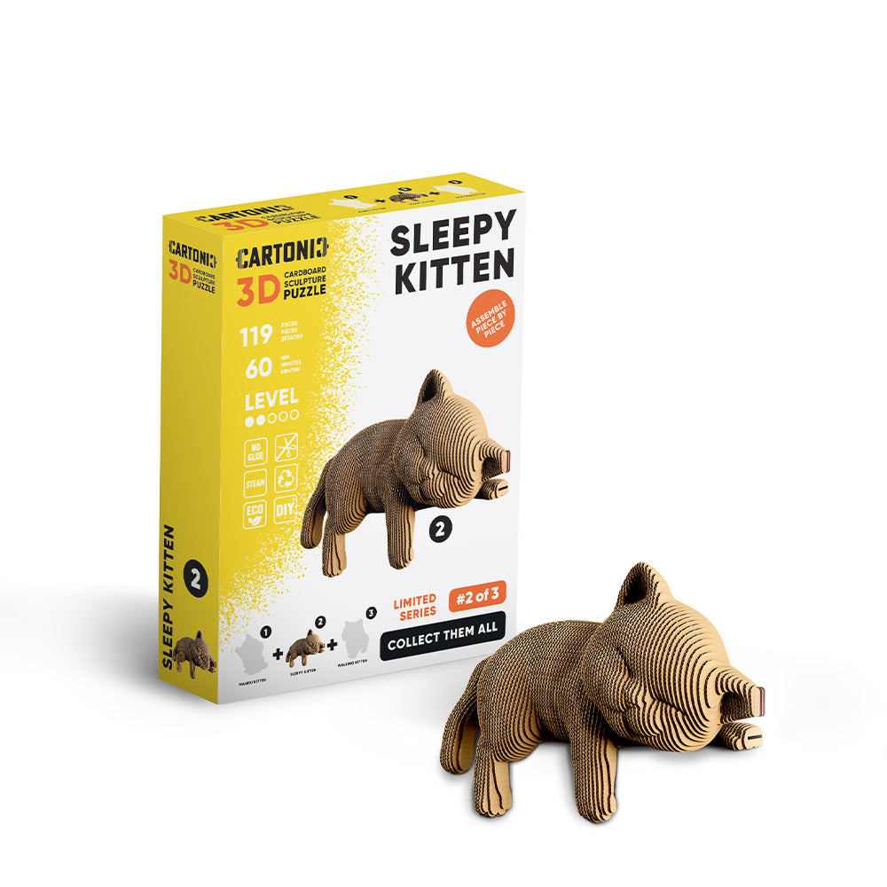 Cartonic SLEEPY KITTEN 3D Puzzle